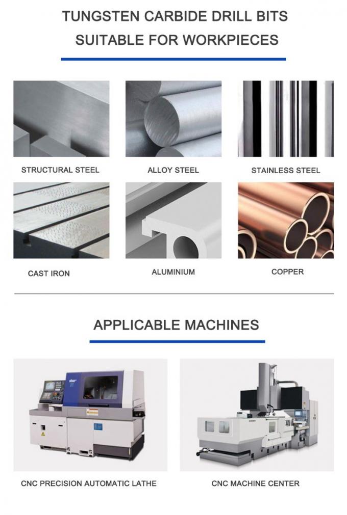Wxsoon 5D Tungsten Carbide Drill Bits for Hardened Steel